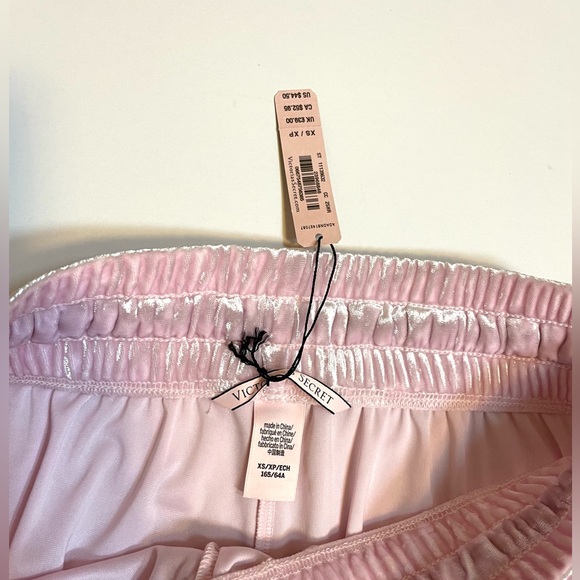 NWT Victorias Secret crushed velvet Jogger lounge pant Sz:XS Pink - Picture 5 of 6